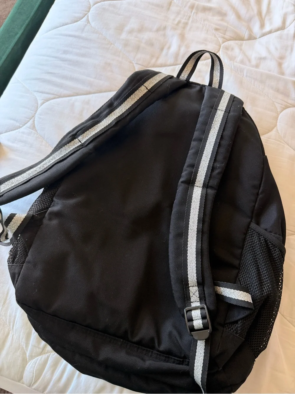 PINK Victoria's Secret Black Backpack with Rhinestone Script